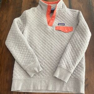 Patagonia Grey Quilted Pullover Sweater Size XS